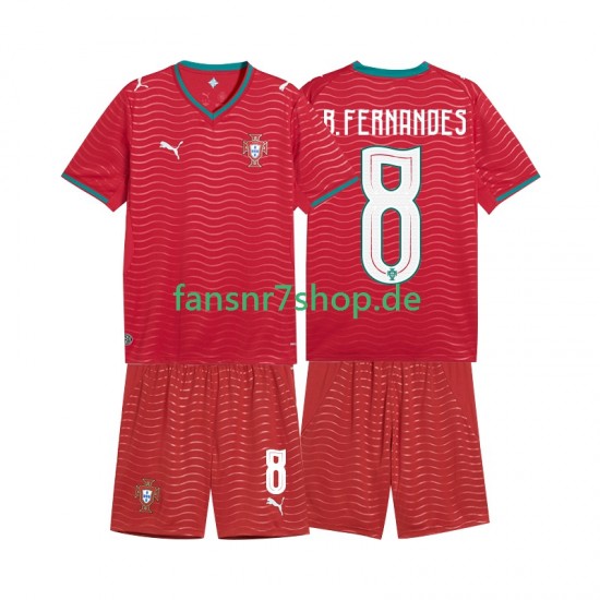 Portugal fußball trikot WM 2026 Bruno Fernandes 8 Kinder Heim Kurzarm Portugal fußball trikot WM 2026 Bruno Fernandes 8 Kinder Heim Kurzarm