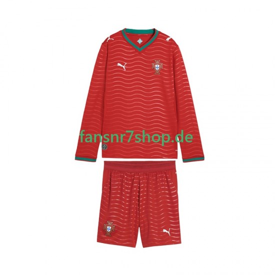 Portugal fußball trikot WM 2026 Kinder Heim Langarm