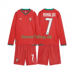 Portugal fußball trikot WM 2026 Cristiano Ronaldo 7 Kinder Heim Langarm