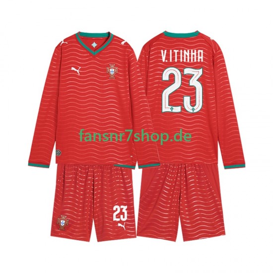 Portugal fußball trikot WM 2026 Vitinha 23 Kinder Heim Langarm