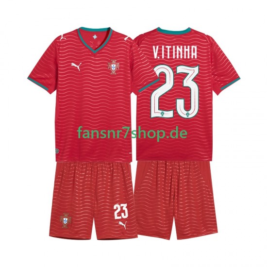 Portugal fußball trikot WM 2026 Vitinha 23 Kinder Heim Kurzarm