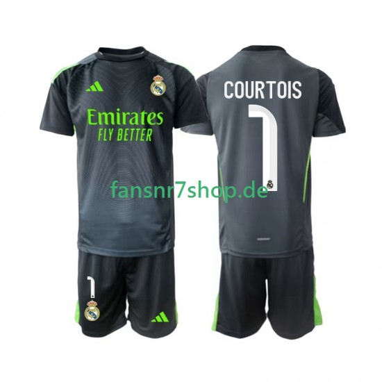 Real Madrid fußball trikot Thibaut Courtois 1 Torhüter Kinder Ausweich 2025-2026 Kurzarm