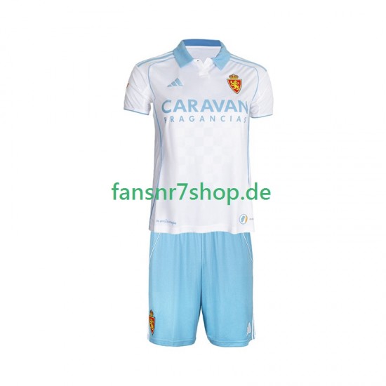 Real Zaragoza fußball trikot Kinder Heim 2025-2026 Kurzarm