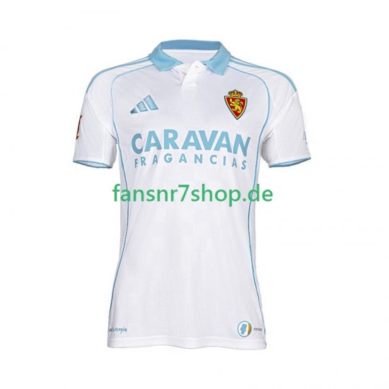 Real Zaragoza fußball trikot Herren Heim 2025-2026 Kurzarm