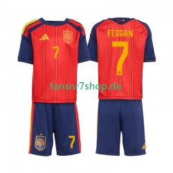Spanien fußball trikot WM 2026 Ferran Torres 7 Kinder Heim Kurzarm