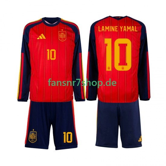 Spanien fußball trikot WM 2026 Lamine Yamal 10 Kinder Heim Langarm