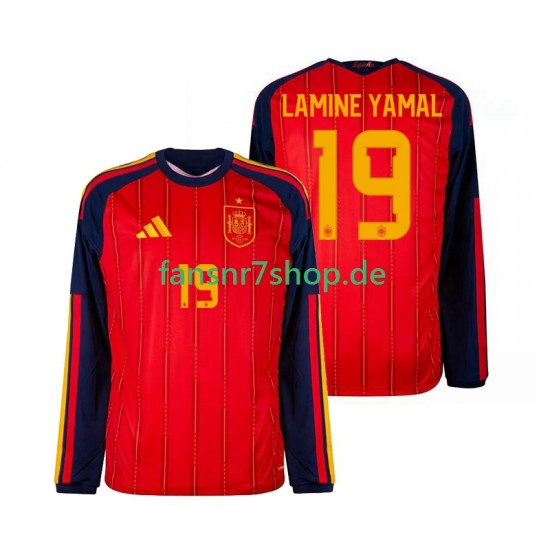 Spanien fußball trikot WM 2026 Lamine Yamal 19 Herren Heim Langarm