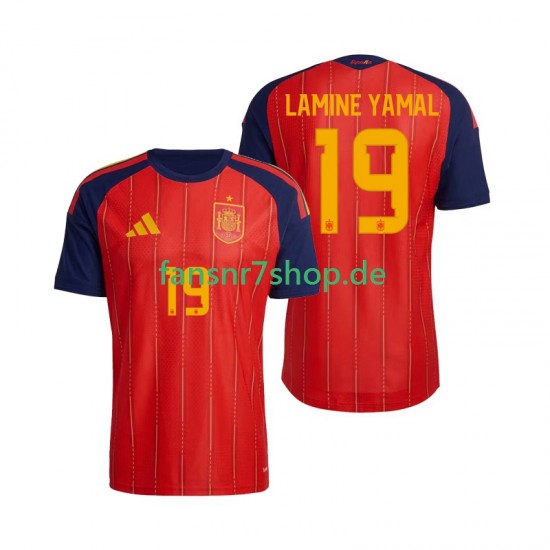 Spanien fußball trikot WM 2026 Lamine Yamal 19 Herren Heim Kurzarm