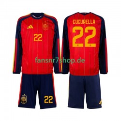 Spanien fußball trikot WM 2026 Marc Cucurella 22 Kinder Heim Langarm