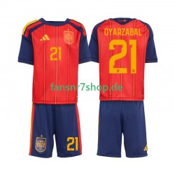 Spanien fußball trikot WM 2026 Mikel Oyarzabal 21 Kinder Heim Kurzarm