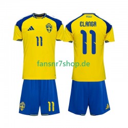 Schweden fußball trikot Anthony Elanga 11 Kinder Heim 2026 Kurzarm