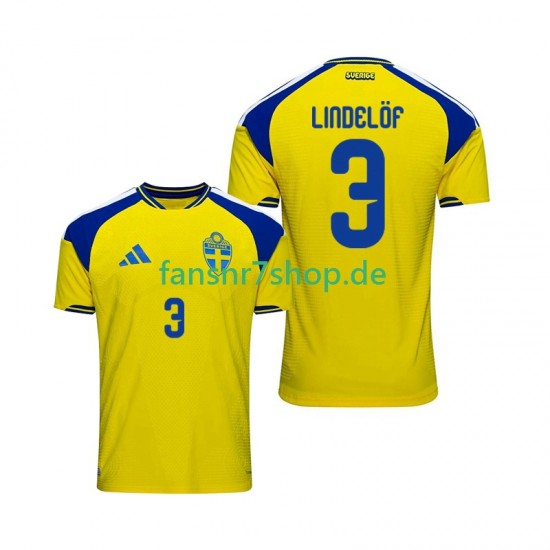 Schweden fußball trikot Victor Lindelof 3 Herren Heim 2026 Kurzarm