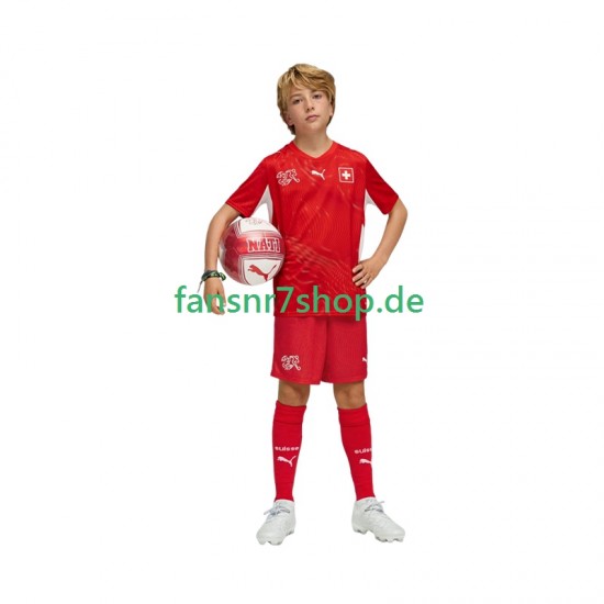 Schweiz fußball trikot WM 2026 Kinder Heim Kurzarm