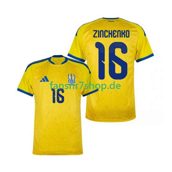 Ukraine fußball trikot WM 2026 Oleksandr Zinchenko 16 Herren Heim Kurzarm