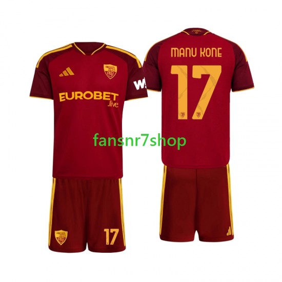 AS Rom fußball trikot Manu Kone 17 Kinder Heim 2026-2027 Kurzarm