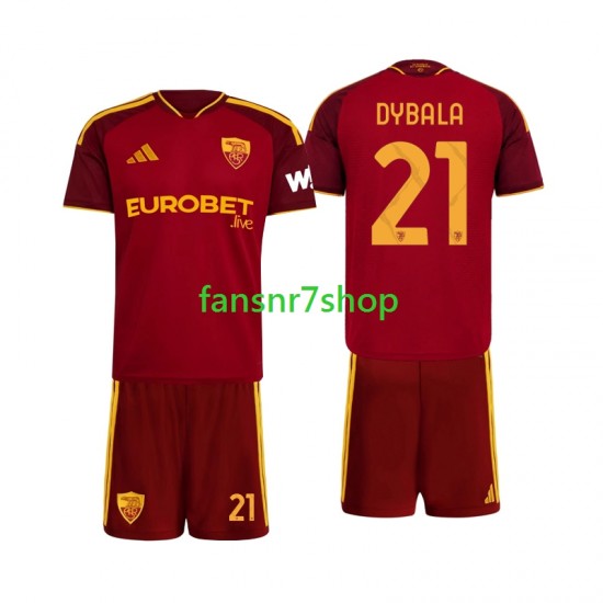 AS Rom fußball trikot Paulo Dybala 21 Kinder Heim 2026-2027 Kurzarm