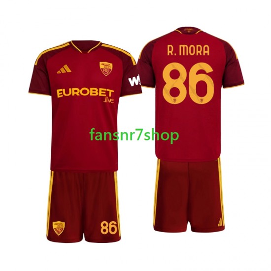 AS Rom fußball trikot Rodrigo Mora 86 Kinder Heim 2026-2027 Kurzarm