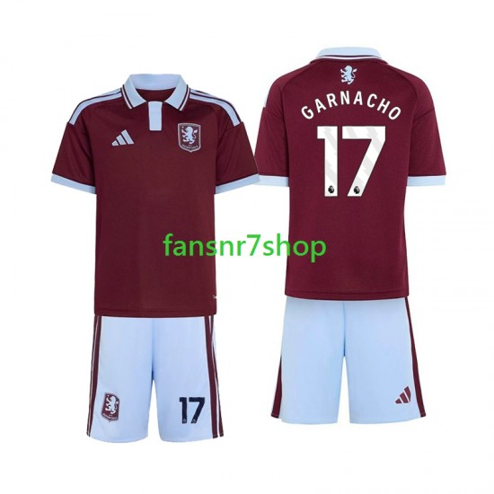 Aston Villa fußball trikot Alejandro Garnacho 17 Kinder Heim 2026-2027 Kurzarm