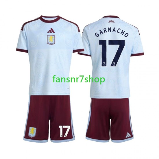 Aston Villa fußball trikot Alejandro Garnacho 17 Kinder Ausweich 2026-2027 Kurzarm