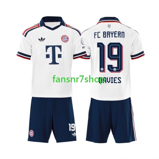 FC Bayern München fußball trikot Alphonso Davies 19 Kinder Auswärts 2026-2027 Kurzarm