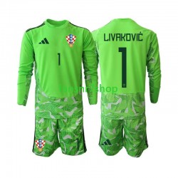 Kroatien fußball trikot Dominik Livakovic 25 Torhüter Kinder Heim 2026-2027 Langarm