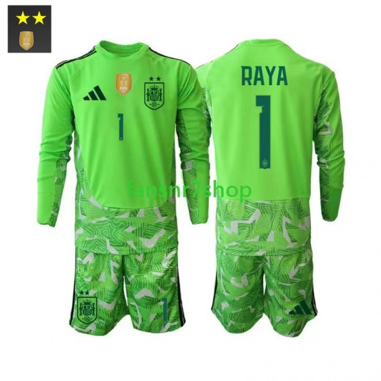 Spanien fußball trikot David Raya 1 Torhüter Kinder Ausweich 2026-2027 Langarm