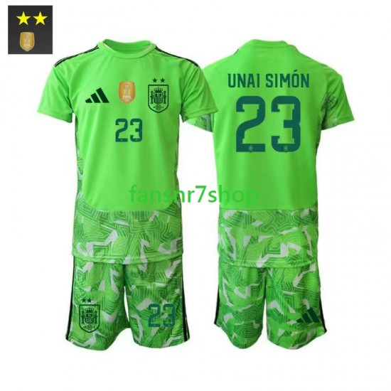 Spanien fußball trikot Unai Simon 23 Torhüter Kinder Ausweich 2026-2027 Kurzarm