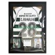 Cristiano Ronaldo Nr. 28 Sporting CP Retro Heimtrikot 2001 – signiert, Premium-Rahmen