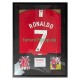 Cristiano Ronaldo Nr. 7 Manchester United Retro-Trikot 2007 – signiert, Premium-Rahmen