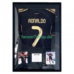 Cristiano Ronaldo Nr. 7 Real Madrid Retro Auswärtstrikot 2011 – signiert, Premium-Rahmen