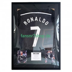 Cristiano Ronaldo Nr. 7 Real Madrid Retro Third-Trikot 2014 – signiert, Premium-Rahmen