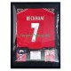 David Beckham Nr. 7 Manchester United Retro Heimtrikot 1998 – signiert, Premium-Rahmen