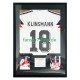 Jürgen Klinsmann Nr. 18 Deutschland Retro Heimtrikot 1990 – signiert, Premium-Rahmen