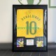 Ronaldinho Nr. 10 Brasilien Retro Heimtrikot 2006 – signiert, Premium-Rahmen