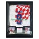 Davor Šuker Nr. 9 Kroatien Retro Heimtrikot 2006 – signiert, Premium-Rahmen