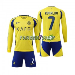 Al-Nassr fußball trikot Cristiano Ronaldo 7 Kinder Heim 2024-2025 Langarm
