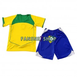 Brasilien fußball trikot Kinder Heim Retro 2004 Kurzarm