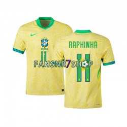 Brasilien fußball trikot RAPHINHA 11 Herren Heim 2024 Kurzarm
