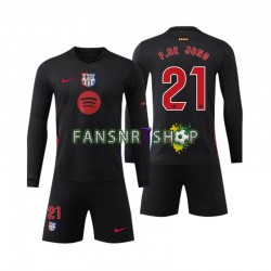 FC Barcelona fußball trikot F DE JONG 21 Kinder Auswärts 2024-2025 Langarm