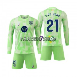 FC Barcelona fußball trikot F DE JONG 21 Kinder Ausweich 2024-2025 Langarm