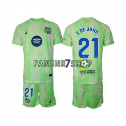 FC Barcelona fußball trikot F DE JONG 21 Kinder Ausweich 2024-2025 Kurzarm