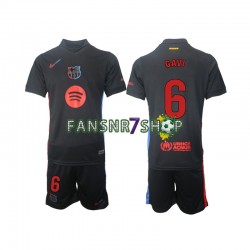 FC Barcelona fußball trikot Gavi 6 Kinder Auswärts 2024-2025 Kurzarm