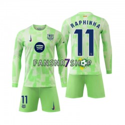FC Barcelona fußball trikot Raphinha 11 Kinder Ausweich 2024-2025 Langarm
