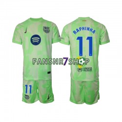 FC Barcelona fußball trikot Raphinha 11 Kinder Ausweich 2024-2025 Kurzarm
