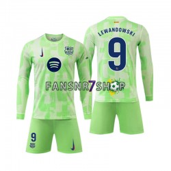 FC Barcelona fußball trikot Robert Lewandowski 9 Kinder Ausweich 2024-2025 Langarm