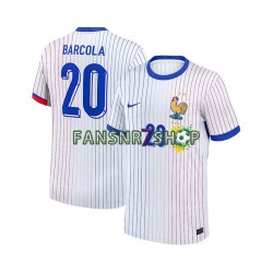 Frankreich fußball trikot Bradley Barcola 20 Herren Auswärts 2024 Kurzarm Frankreich fußball trikot Bradley Barcola 20 Herren Auswärts 2024 Kurzarm