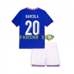 Frankreich fußball trikot Bradley Barcola 20 Kinder Heim 2024 Kurzarm