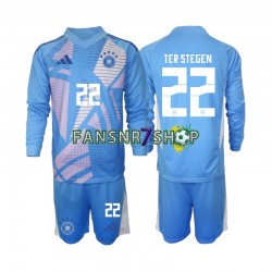 Deutschland fußball trikot Ter Stegen 22 Torhüter Kinder Viertes 2024-2025 Langarm
