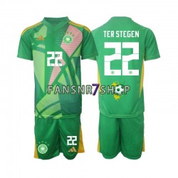 Deutschland fußball trikot Ter Stegen 22 Torhüter Kinder Ausweich 2024-2025 Kurzarm