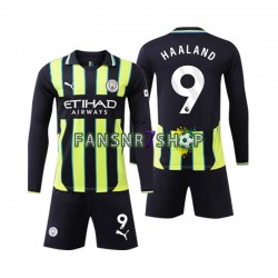 Manchester City fußball trikot Erling Haaland 9 Kinder Auswärts 2024-2025 Langarm